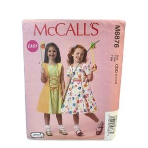 McCALL'S M6876 Girls Dresses Petticoat Size CDD 2-5 Easy Sewing UNCUT
